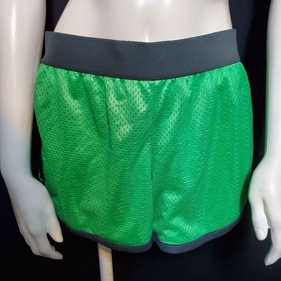 Danskin Now Green Athletic Shorts with Gray Trim (M) - Picture 2 of 5